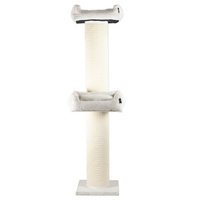 Rohrschneider ® XXL Kratzbaum, Cord-Bezug, tauschbare Kratzmatte, Bett waschbar von Rohrschneider