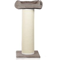 Rohrschneider ® XXL Kratzbaum, Cord-Bezug, tauschbare Kratzmatte, Bett waschbar von Rohrschneider