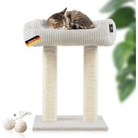 Rohrschneider ® moderner Kratzbaum, Kratzsäulen aus Vollholz, Katzenbett mit Wendekissen von Rohrschneider
