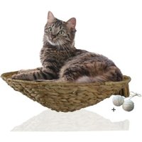 Rohrschneider ® runde Katzenmulde für Wandmontage, Kletterwand-Element mit Gratis-Spielballset von Rohrschneider