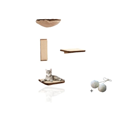 Rohrschneider Deluxe Katzen Kletterwand-Set 4-teilig beige | Wandmontage Katzenmöbel & Spielzeug mit Hängematte | Optimal für Wandgestaltung & Spielspaß Rohrschneider Deluxe Katzen Kletterwand-Set 4-teilig beige | Wandmontage Katzenmöbel & Spielzeug mit Hängematte | Optimal für Wandgestaltung & Spielspaß von Rohrschneider