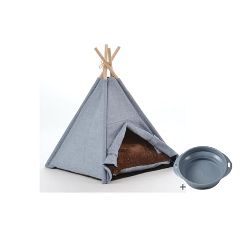 Rohrschneider Heimtier-Tipi Manapi inkl. extra Futternapf, weiches Wendekissen (Sommer/Winter Funktion) für Katzen und kleine Hunde Rohrschneider Heimtier-Tipi Manapi inkl. extra Futternapf, weiches Wendekissen (Sommer/Winter Funktion) für Katzen und kleine Hunde von Rohrschneider