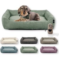 Rohrschneider Hundebett waschbar, robuster Breit-Cordstoff mit Gratis-Beigabe von Rohrschneider
