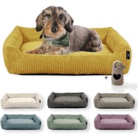 Rohrschneider Hundebett waschbar, robuster Breit-Cordstoff mit Gratis-Beigabe von Rohrschneider