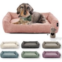 Rohrschneider Hundebett waschbar, robuster Breit-Cordstoff mit Gratis-Beigabe von Rohrschneider