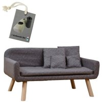 Rohrschneider Hundesofa Chicago mit Gratis-Beigabe grau von Rohrschneider