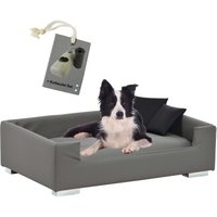 Rohrschneider Hundesofa mit Gratis-Beigabe, Hundecouch Kunstleder grau Rohrschneider Hundesofa mit Gratis-Beigabe, Hundecouch Kunstleder grau von Rohrschneider