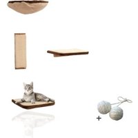 Rohrschneider Katzen Kletterwand 4-er Set mit Gratis-Spielballset von Rohrschneider