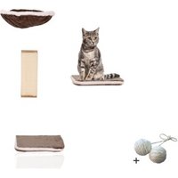 Rohrschneider Katzen Kletterwand 4-er Set mit Gratis-Spielballset von Rohrschneider
