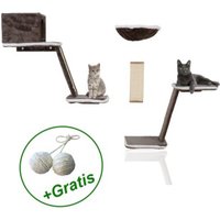 Rohrschneider Katzen Kletterwand 8-teilig mit Gratis-Spielballset von Rohrschneider