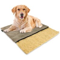 Rohrschneider mümmi Hundematte Hanf, abnehmbarer Cordbezug taupe 68 cm, 2 cm, 50 cm von Rohrschneider