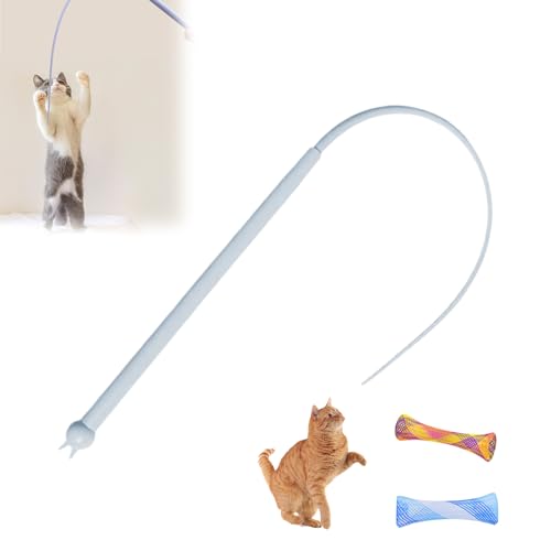 Roinaid Twiggle Tail Katzenspielzeug Twigletail Katzenangel Silikon Teaser-Zauberstab für Katzen Interaktives Katzenstab Katzenspielzeug Tragbares Haustierspielzeug Zum Erkunden Roinaid Twiggle Tail Katzenspielzeug Twigletail Katzenangel Silikon Teaser-Zauberstab für Katzen Interaktives Katzenstab Katzenspielzeug Tragbares Haustierspielzeug Zum Erkunden von Roinaid
