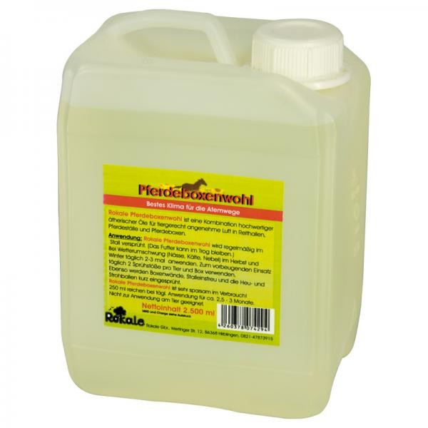 Rokale Pferdeboxenwohl 2,5l mit ätherischen Ölen Rokale Pferdeboxenwohl 2,5l mit ätherischen Ölen von Rokale