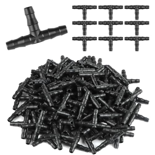 Rolcoassuns 200 Stück 1/4" Universal Tropfbewässerung Winkelstück T-Verbinder, 1/4 Zoll Schlauchverbinder Tropfbewässerung Fittings für 4mm/7mm Wasserschlauch Tropfbewässerungssystem Rolcoassuns 200 Stück 1/4" Universal Tropfbewässerung Winkelstück T-Verbinder, 1/4 Zoll Schlauchverbinder Tropfbewässerung Fittings für 4mm/7mm Wasserschlauch Tropfbewässerungssystem von Rolcoassuns