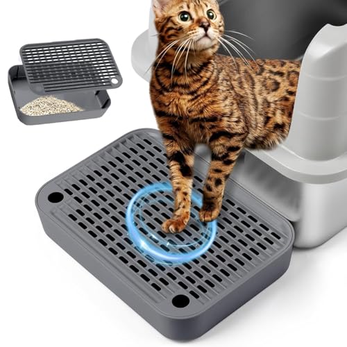 Rolcoassuns Katzen Rampe für Katzentoilette, Katzentoiletten-Stufen/Treppe mit Filterfunktion und Rutschfesten Gummifüßen, Geeignet für Kleine und Ältere Katzen Rolcoassuns Katzen Rampe für Katzentoilette, Katzentoiletten-Stufen/Treppe mit Filterfunktion und Rutschfesten Gummifüßen, Geeignet für Kleine und Ältere Katzen von Rolcoassuns