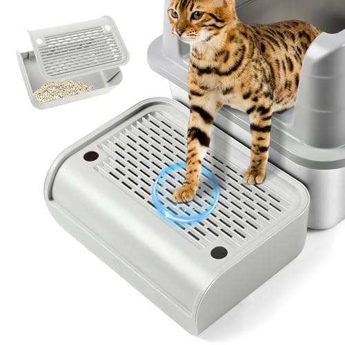 Rolcoassuns Katzen Rampe für Katzentoilette, Katzentoiletten-Stufen/Treppe mit Filterfunktion und Rutschfesten Gummifüßen, Geeignet für Kleine und Ältere Katzen Rolcoassuns Katzen Rampe für Katzentoilette, Katzentoiletten-Stufen/Treppe mit Filterfunktion und Rutschfesten Gummifüßen, Geeignet für Kleine und Ältere Katzen von Rolcoassuns