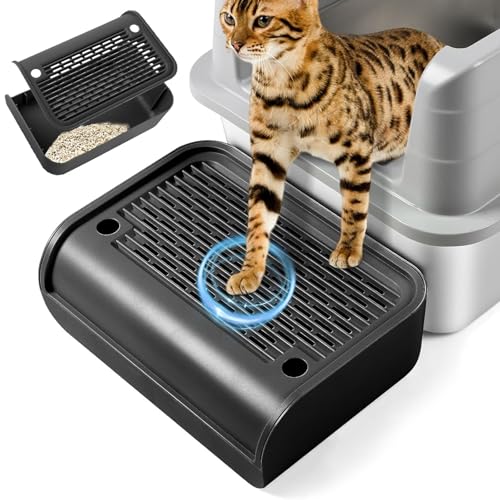 Rolcoassuns Katzen Rampe für Katzentoilette, Katzentoiletten-Stufen/Treppe mit Filterfunktion und Rutschfesten Gummifüßen, Geeignet für Kleine und Ältere Katzen Rolcoassuns Katzen Rampe für Katzentoilette, Katzentoiletten-Stufen/Treppe mit Filterfunktion und Rutschfesten Gummifüßen, Geeignet für Kleine und Ältere Katzen von Rolcoassuns
