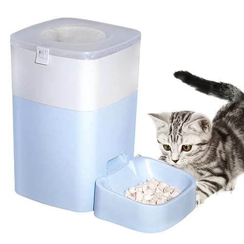 Automatischer Tierfutterspender - 3 l zeitgesteuerter automatischer Lebensmittelspender für 1–4 Mahlzeiten pro Tag,Automatischer Futterspender für Katzen und kleine mittelgroße Hunde, Rolempon von Rolempon