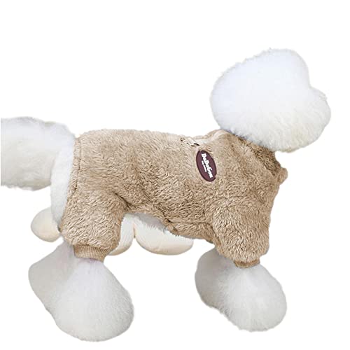Hunde-Winter-Pyjama - Weicher Fleece-Hunde-Fuzzy-Samt-Pyjama | Winter Doggy Soft Pet Cold Weather Kleidung Katzenbekleidung für kleine, mittlere und große Hunde Rolempon von Rolempon