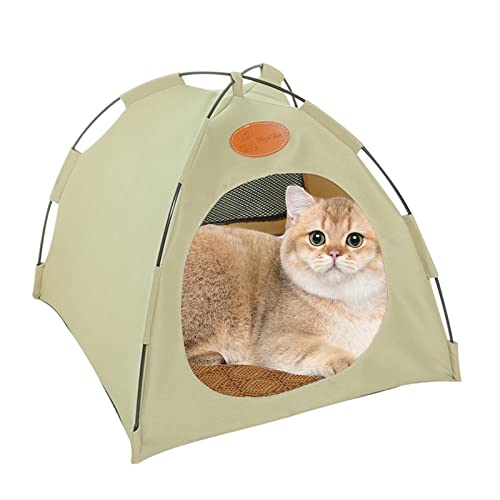 Katzenzelt Bett | Faltbares Hunde-Tipi-Haus - Atmungsaktives Outdoor-Höhlenbetthaus mit Kissen für Kätzchen, Welpen oder kleine Haustiere Rolempon von Rolempon