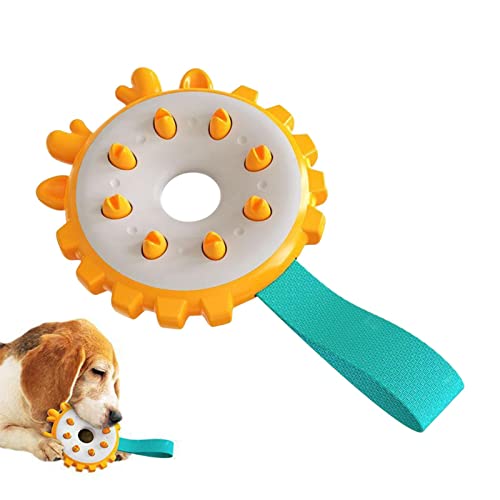 Rolempon Beißspielzeug für Hunde, Scheibenförmiges Welpen-Kauspielzeug zum Zahnen mittelgroßer Hunde, Squeaky Animals Hundespielzeug großer Rassen zum Reinigen der Zähne für große und mittelgroße von Rolempon