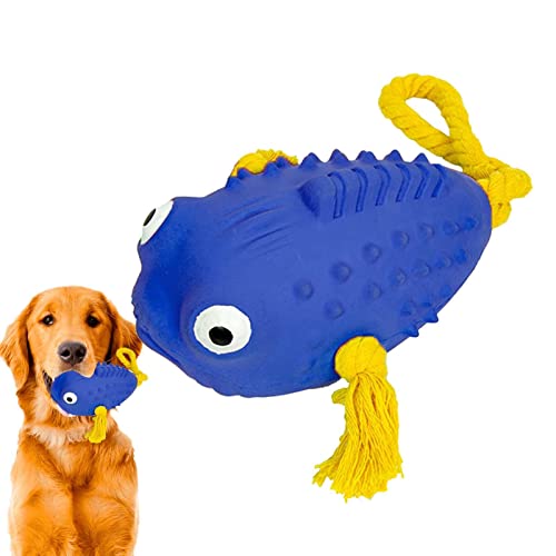 Rolempon Beißspielzeug für Hunde | Quietschendes Kauspielzeug für Welpen,Clownfisch-Form-Welpen-Kauspielzeug zum Zahnen von Welpen, die saubere Zähne zahnen von Rolempon