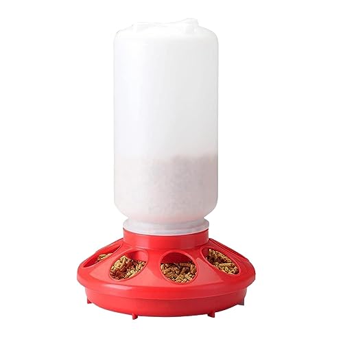 Rolempon Geflügelfutterautomat - Kein Abfall-Hühnerfutterautomat automatisch,1L Abnehmbarer tragbarer Futterspender Entenfutterspender für Nymphensittiche, Tauben, Wachteln von Rolempon