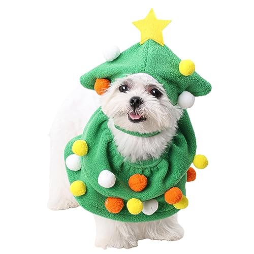 Rolempon Hunde-Weihnachtsoutfit | Winterausrüstung für Hunde | Weihnachtsparty-Cosplay-Verstellbarer Ausschnitt, schaffen Sie eine Festliche Stimmung für Ihren Hund, Ihre Katze, Ihr Kätzchen von Rolempon