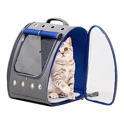Rolempon Katzentaschen für die Reise - Haustierrucksack,Haustier-Ausflugstasche, 8-Loch-Belüftung und Tragegriff-Design, stilvoller Rucksack für Reisen und stilvoller Rucksack von Rolempon