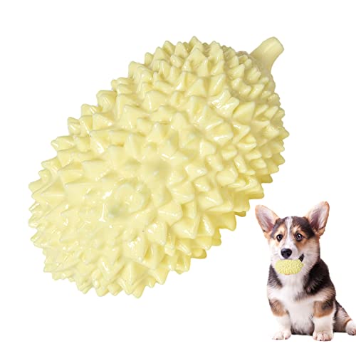 Rolempon Kauspielzeug für Hunde | Bissfestes Spielzeug in Durian-Form für Hunde | Tragbares quietschendes Haustierspielzeug für kleine, mittlere und große Hunde Welpen Zahnreinigung von Rolempon