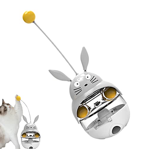 Rolempon Pet Tumbler Spielzeug | Interaktiver Leckerli-Ball für Katzenbecher - Katzenfutter Leckerli Spielzeug Haustiere Slow Feeder Cat Food Ball Erhöht den IQ 360-Grad-Drehung Slow Feeders von Rolempon