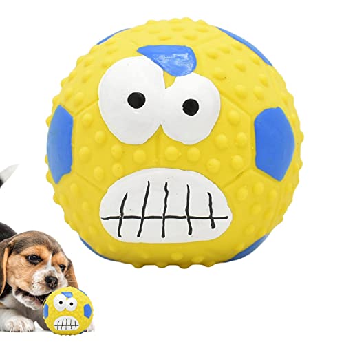 Rolempon Quietschender Kauball - Springender Apportierball aus Latex für Haustiere - Kauspielzeug für Welpen, Ballspielzeug für kleine Hunde, weiches Spielzeug für interaktives Apportierspiel von Rolempon