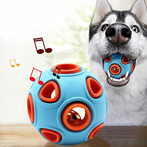 Rolin Roly Hundeball-Spielzeug Dog Ball Hundebälle Gummibälle Hundespielzeug Ball mit Glocke Spielball für Hunde Bissfest Hundespielzeug Ball von Rolin Roly