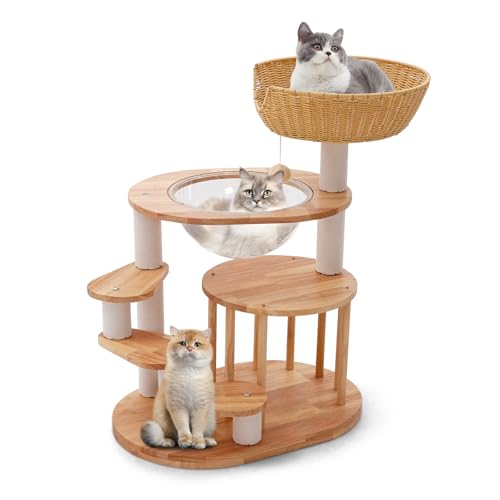 Romiromi Moderner mehrschichtiger Kratzbaum, robuste Sisalüberzogene Kratzbäume für Katzen Ständer, Raumkapselbett, einfach zu montieren Romiromi Moderner mehrschichtiger Kratzbaum, robuste Sisalüberzogene Kratzbäume für Katzen Ständer, Raumkapselbett, einfach zu montieren von Romiromi
