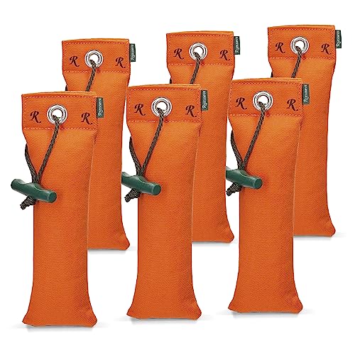 Romneys Junior Dummy 250g | Aktion 5 + 1 GRATIS | Mit Wurfgriff | Schwimmfähig | Ideal für das Apportiertraining (orange) von Romneys