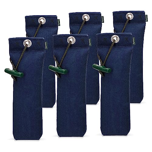 Standard Dummy 500g | Aktion 5 + 1 GRATIS | Robustes Material | Mit Wurfgriff | Schwimmfähig | Ideal für das Apportiertraining (blau) von Romneys