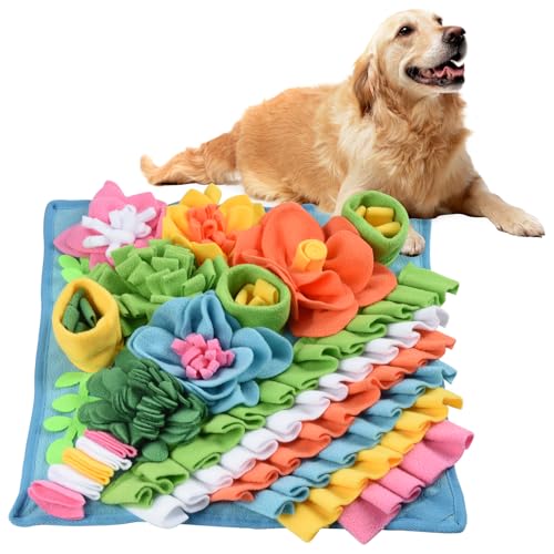 Romon Schnüffelteppich für Hunde – 40x40 cm, Schnüffelmatte als Intelligenzspielzeug für Hunde, Welpen & Katzen, Hundespielzeug mit Rutschfester Unterseite, Waschbar & faltbar Romon Schnüffelteppich für Hunde – 40x40 cm, Schnüffelmatte als Intelligenzspielzeug für Hunde, Welpen & Katzen, Hundespielzeug mit Rutschfester Unterseite, Waschbar & faltbar von Romon