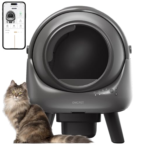 Selbstreinigende Katzentoilette für mehrere Katzen, Automatische Katzentoilette mit APP-Steuerung, Selbstreinigungsroboter mit Multi-Cat-Kompatibilität und Gesundheitsüberwachung, Inkl. 1 Müllbeutelro Selbstreinigende Katzentoilette für mehrere Katzen, Automatische Katzentoilette mit APP-Steuerung, Selbstreinigungsroboter mit Multi-Cat-Kompatibilität und Gesundheitsüberwachung, Inkl. 1 Müllbeutelro von Ronarda