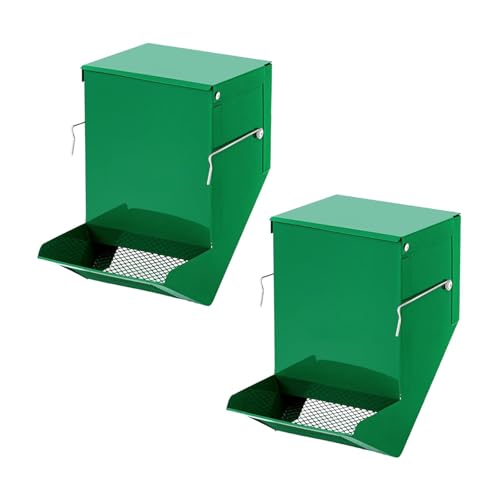 Ronyme 2 Stück Kaninchen-Futterspender für Käfig, Futtertrog, Wasserspender, Hühner-Futterspender für, Eichhörnchen, Küken, Outdoor-Eichhörnchen von Ronyme
