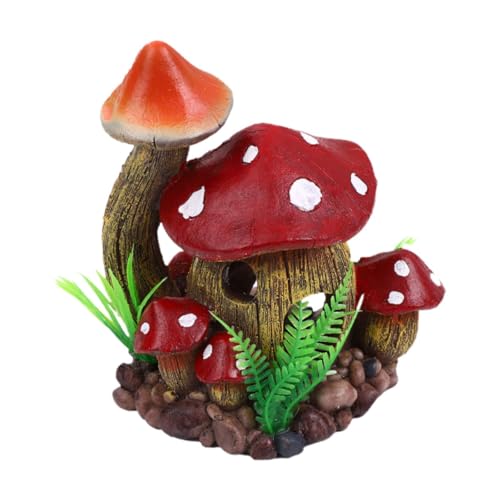 Ronyme Aquarium-Pilzhaus, Fischversteck zum Laichen, niedlich, Aquarium-Dekoration, Pilz-Häuschen-Ornament zum Spielen für Betta-Reptilien Ronyme Aquarium-Pilzhaus, Fischversteck zum Laichen, niedlich, Aquarium-Dekoration, Pilz-Häuschen-Ornament zum Spielen für Betta-Reptilien von Ronyme