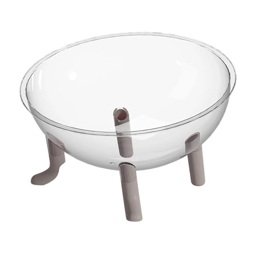 Ronyme Clear Space Capsule Katzenbett, Kätzchen-Schlafnest, stabiles erhöhtes Haustierzubehör, Acrylkuppel, vielseitiges Katzenhaus-Schlafbett, Grau von Ronyme