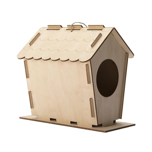 Ronyme DIY Vogelhaus, unvollendetes, Heimdekor, Außenhof, hölzerner Nistkasten, Hütte für Papageien, Kardinäle, Käfig Ronyme DIY Vogelhaus, unvollendetes, Heimdekor, Außenhof, hölzerner Nistkasten, Hütte für Papageien, Kardinäle, Käfig von Ronyme