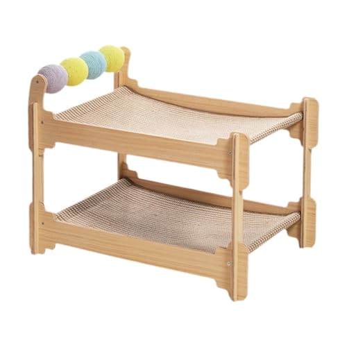 Ronyme Doppelschichtiges Sisal-Katzenkratzbett, interaktive Ballspielzeughütte, Katzenhaus-Kratzkissen für draußen zum Spielen von Kätzchen Ronyme Doppelschichtiges Sisal-Katzenkratzbett, interaktive Ballspielzeughütte, Katzenhaus-Kratzkissen für draußen zum Spielen von Kätzchen von Ronyme