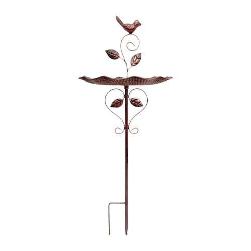 Ronyme Futternapf mit Pfahl Gartendeko Vogelbad für Draußen für Rasen Hof Draußen, Style A von Ronyme