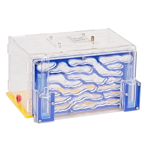 Ronyme Gehäuse Nest Display Box Lebensraum Farm für Liebhaber Tischplatte Kindertag Geschenk, Blau von Ronyme