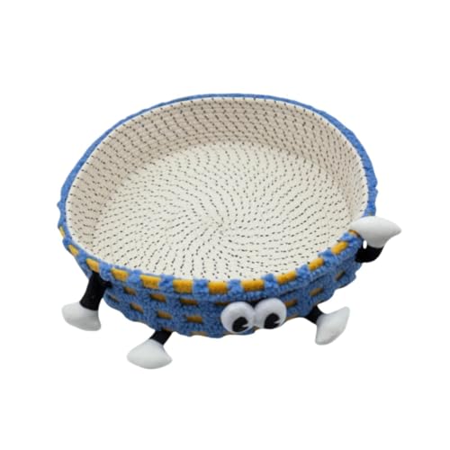 Ronyme Gewebtes Katzenbett, Schlafhaus, Möbelschutz, entzückendes tragbares Haustierbett, Katzenkratzbaum für Hauskatzen, Winter, kleine Haustiere, Blau Ronyme Gewebtes Katzenbett, Schlafhaus, Möbelschutz, entzückendes tragbares Haustierbett, Katzenkratzbaum für Hauskatzen, Winter, kleine Haustiere, Blau von Ronyme
