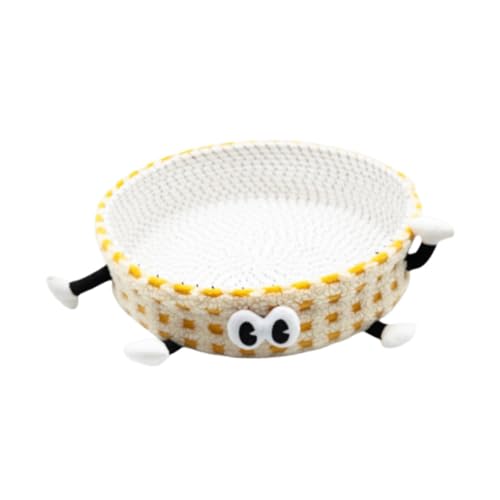 Ronyme Gewebtes Katzenbett, Schlafhaus, Möbelschutz, entzückendes tragbares Haustierbett, Katzenkratzbaum für Hauskatzen, Winter, kleine Haustiere, Gelb Ronyme Gewebtes Katzenbett, Schlafhaus, Möbelschutz, entzückendes tragbares Haustierbett, Katzenkratzbaum für Hauskatzen, Winter, kleine Haustiere, Gelb von Ronyme