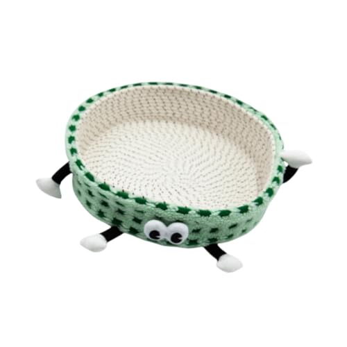 Ronyme Gewebtes Katzenbett, Schlafhaus, Möbelschutz, entzückendes tragbares Haustierbett, Katzenkratzbaum für Hauskatzen, Winter, kleine Haustiere, GrÜn Ronyme Gewebtes Katzenbett, Schlafhaus, Möbelschutz, entzückendes tragbares Haustierbett, Katzenkratzbaum für Hauskatzen, Winter, kleine Haustiere, GrÜn von Ronyme