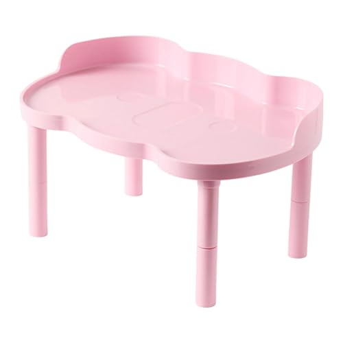 Ronyme Hamster-Spielplattform, Kleintier-Plattform, höhenverstellbar, stabil, für Futternapf, Rosa von Ronyme