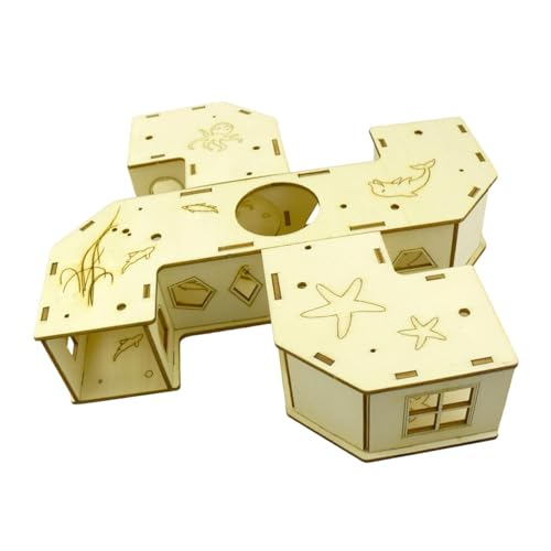 Ronyme Hamster Tunnel Spielzeug Übung Track Haus Meerschweinchen Tunnel Rohr für Gerbil, 22cm X 22cm X 5cm Ronyme Hamster Tunnel Spielzeug Übung Track Haus Meerschweinchen Tunnel Rohr für Gerbil, 22cm X 22cm X 5cm von Ronyme